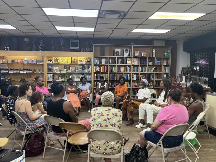 Community circle discussion at Nicholas Brooklyn