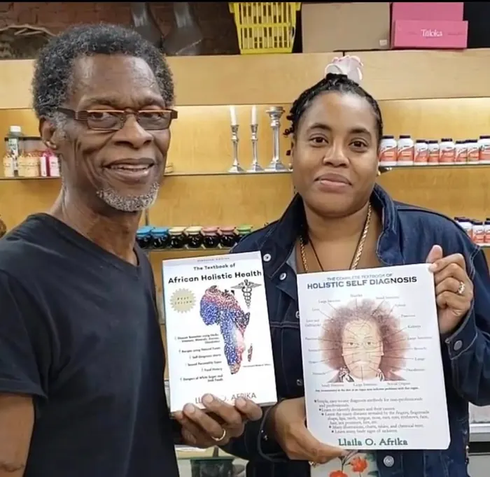 Llaila Afrika and Dr. Melanie Stevenson at Nicholas Brooklyn